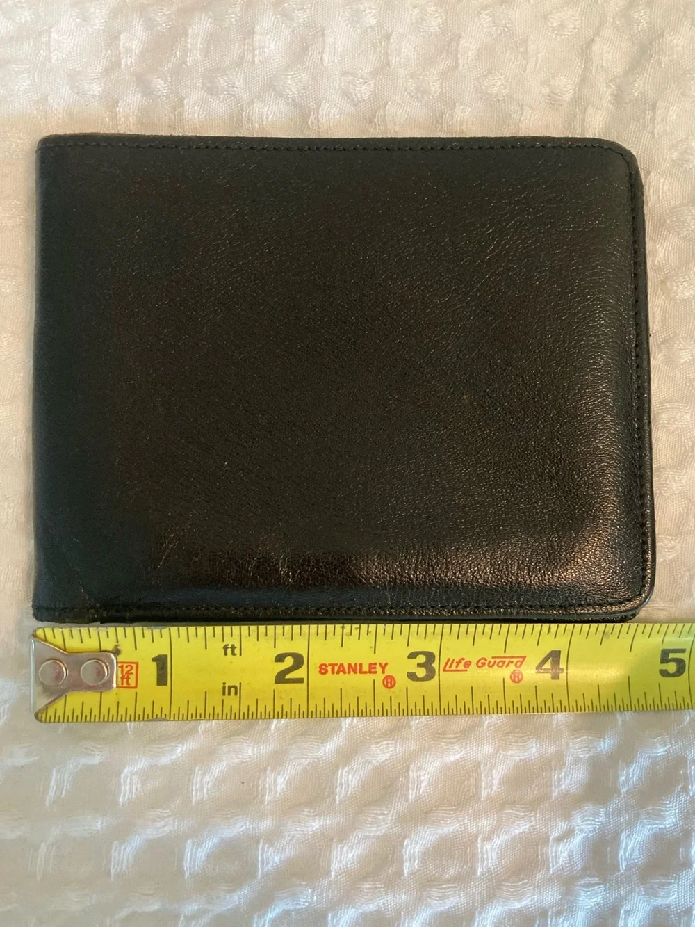KANGAROO VTG Brooks Brothers Peal & Co. Made in England Black Leather Wallet